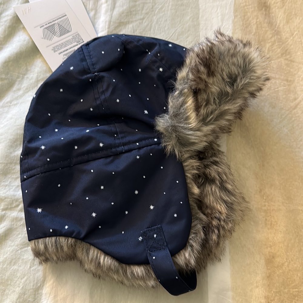 Toddler faux fur winter hat NWT sz1-2yrs